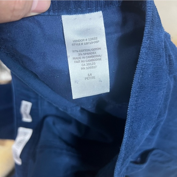 NORTHERN REFLECTIONS  Corduroy Blue Wide Leg Pants Casual 36x38 Essential Slim - Picture 8 of 8